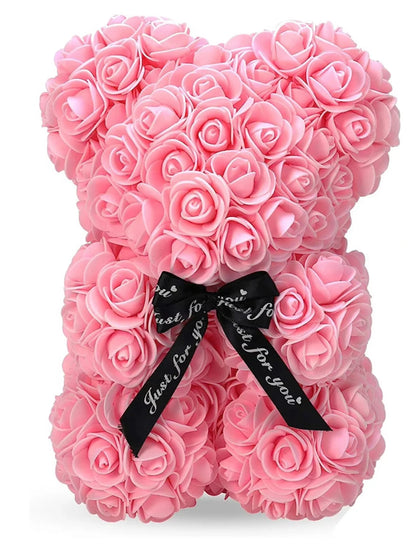 Girlfriend Birthday Gifts Women Rose Teddy Bear Artificial Flower Anniversary Valentines Day Birthday Gift Mothers Day Mom Gifts